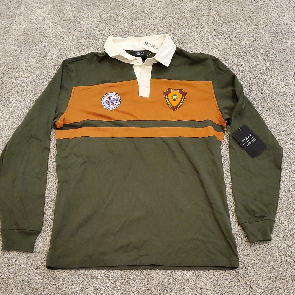 Disney Pixar BoxLunch UP Varsity Collar Long Sleeve Polo Shirt